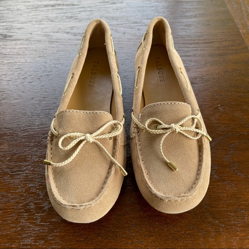 Talbots Suede Taylor driving Moccasins - sz 6 1/2